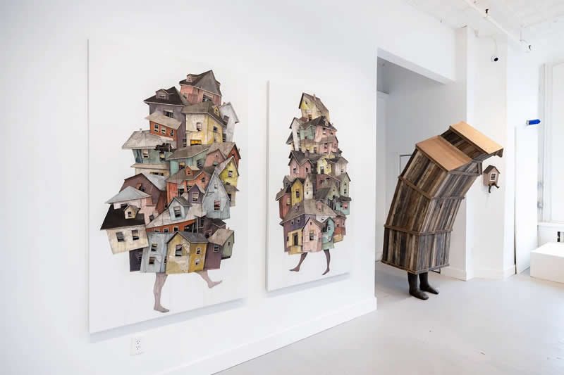 A Surreal Journey of Houses in Motion by American Artist Seth Clark
