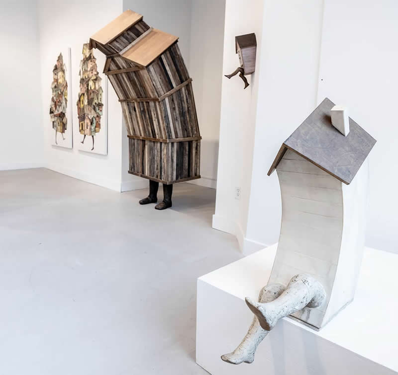 A Surreal Journey of Houses in Motion by American Artist Seth Clark