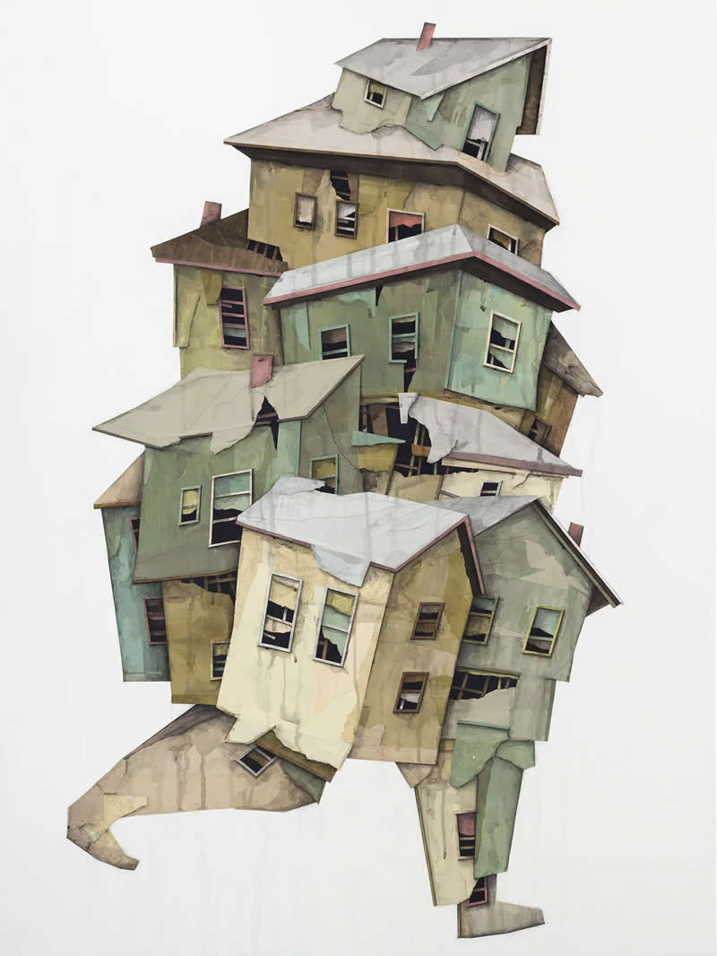 A Surreal Journey of Houses in Motion by American Artist Seth Clark