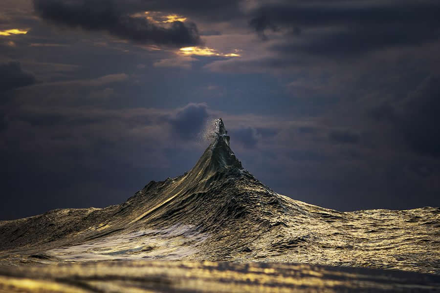 Majestic Power of Ocean Waves by Ray Collins