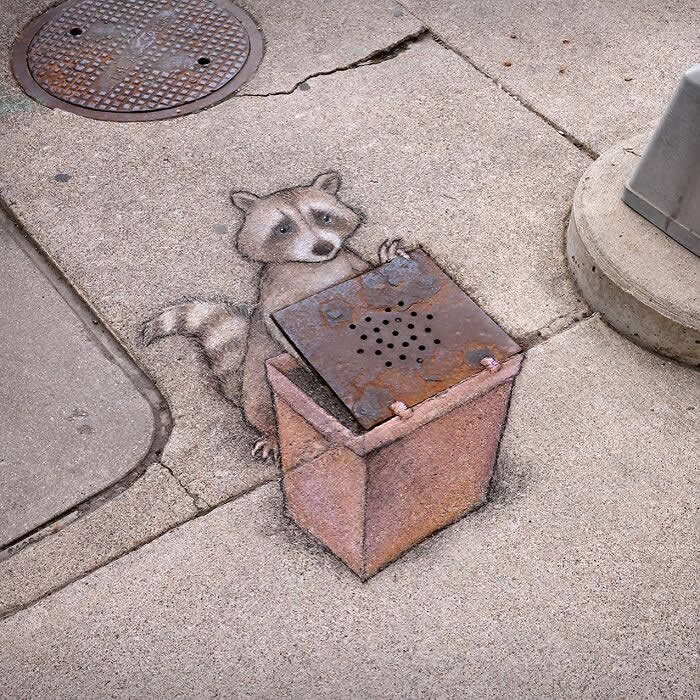Magical Sidewalk Artworks by David Zinn That Bring Streets to Life