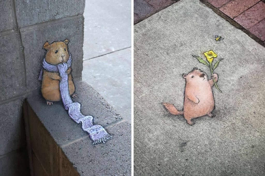 Magical Sidewalk Artworks by David Zinn That Bring Streets to Life